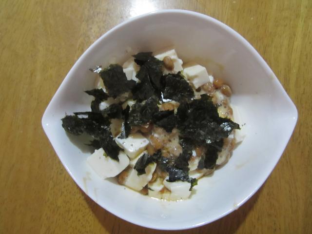 納豆と豆腐の韓国風サラダ 美味しければ良いのだ